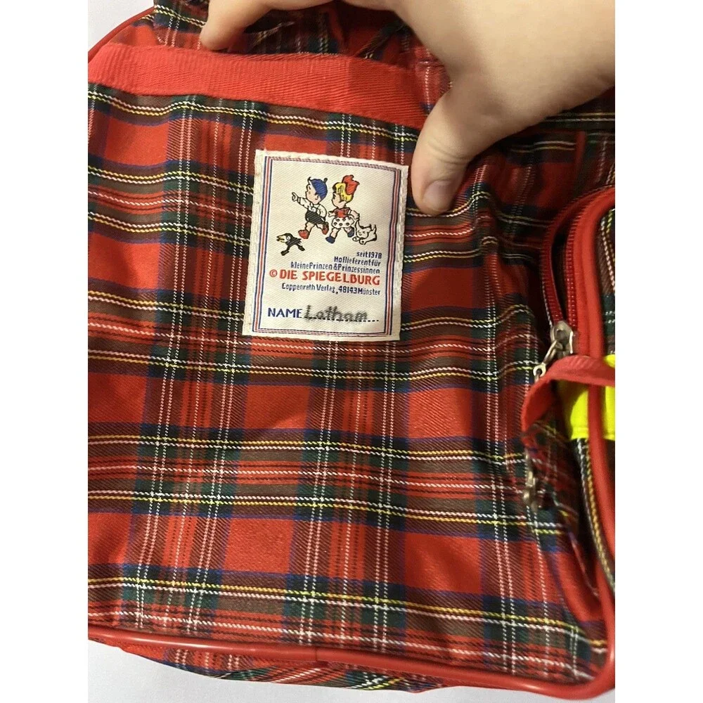 DIE SPIEGELBURG FELIX RABBIT TARTAN PLAID KIDS BACKPACK